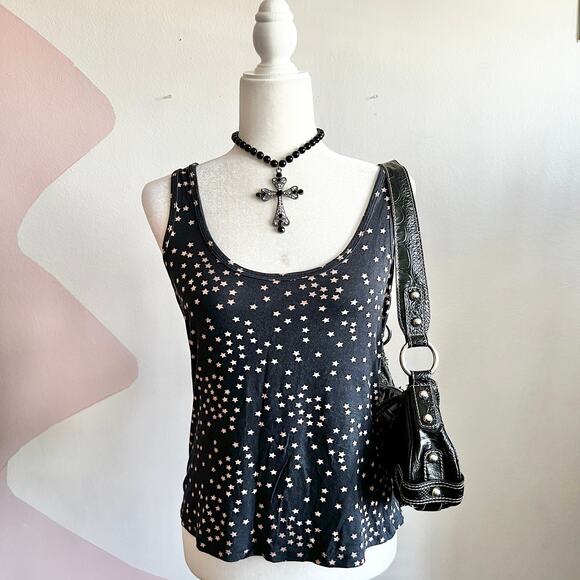 Blue Star Tank Top, Vintage 90s Y2K Retro Casual Festival Indie Sleaze‎ Medium - Picture 1 of 5